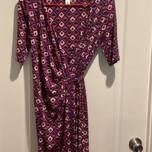 Motherhood Maternity Geometric Wrap Dress - Size Small